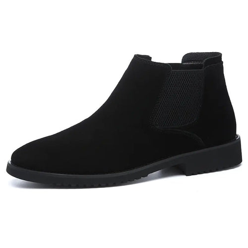 Men's High - Top Leather Chelsea Ankle Boots - Catch Cards