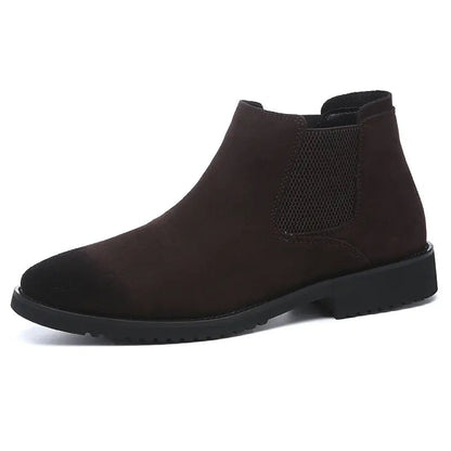 Men's High - Top Leather Chelsea Ankle Boots - Catch Cards