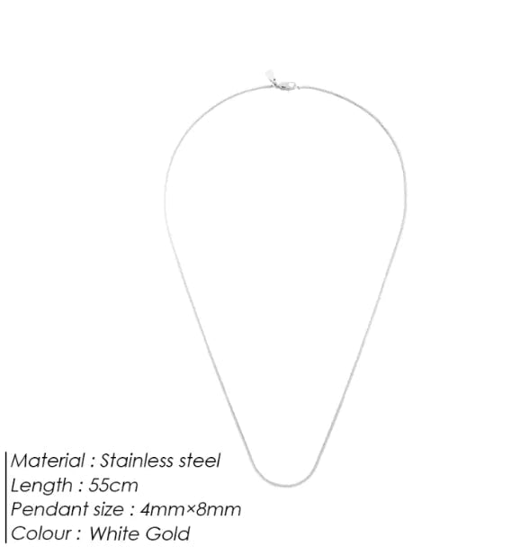 Men's Hip Hop Square Chain Necklace - Catch Cards