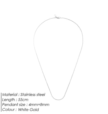 Men's Hip Hop Square Chain Necklace - Catch Cards