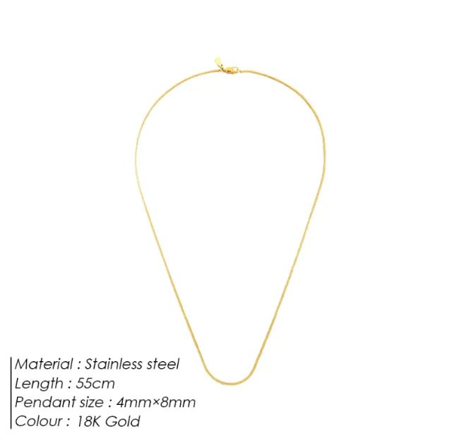 Men's Hip Hop Square Chain Necklace - Catch Cards