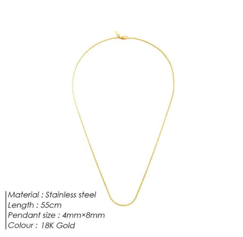 Men's Hip Hop Square Chain Necklace - Catch Cards