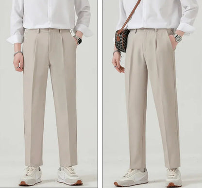Men's Ice Silk Business Casual Trousers - Catch Cards