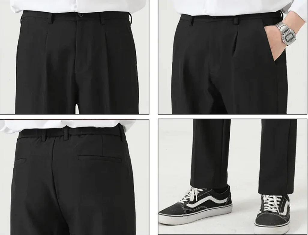 Men's Ice Silk Business Casual Trousers - Catch Cards