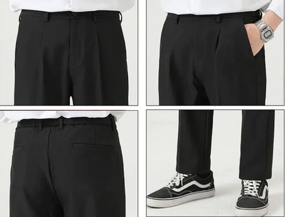 Men's Ice Silk Business Casual Trousers - Catch Cards