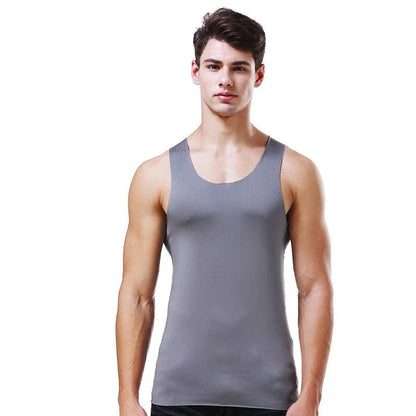 Men's Ice Silk Seamless Vest - Catch Cards