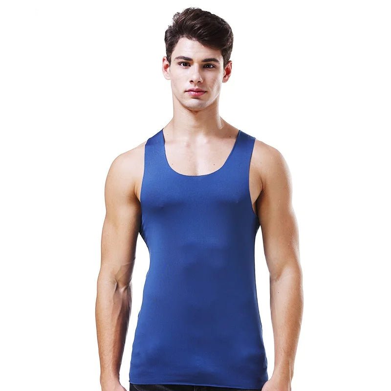 Men's Ice Silk Seamless Vest - Catch Cards