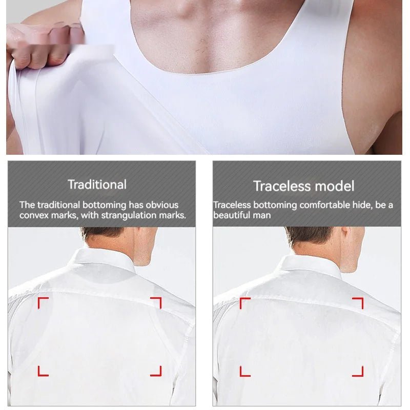 Men's Ice Silk Seamless Vest - Catch Cards