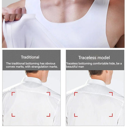 Men's Ice Silk Seamless Vest - Catch Cards