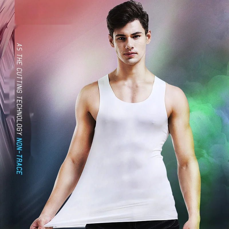 Men's Ice Silk Seamless Vest - Catch Cards