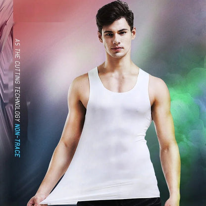 Men's Ice Silk Seamless Vest - Catch Cards