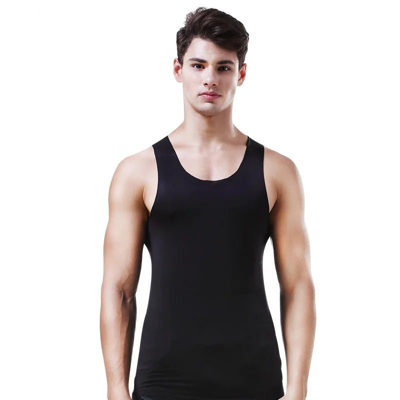 Men's Ice Silk Seamless Vest - Catch Cards