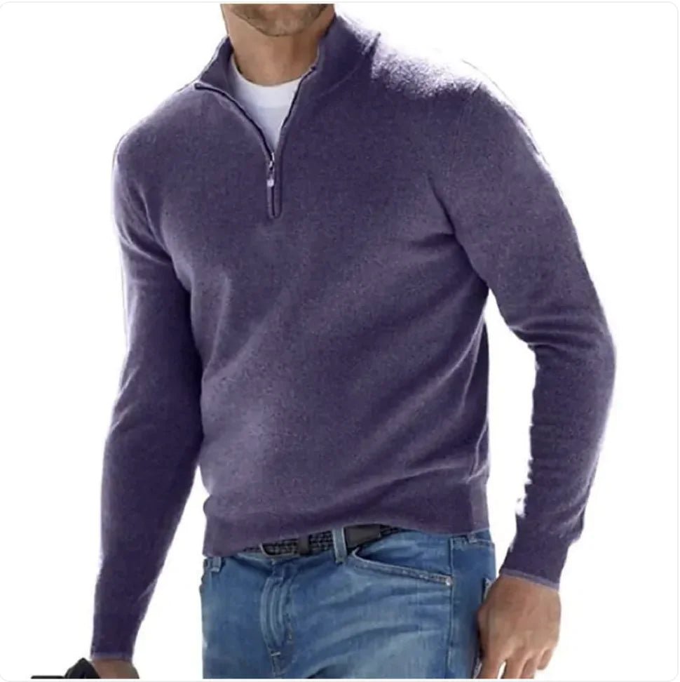 Men's Long - Sleeve Cashmere Undershirt - Catch Cards