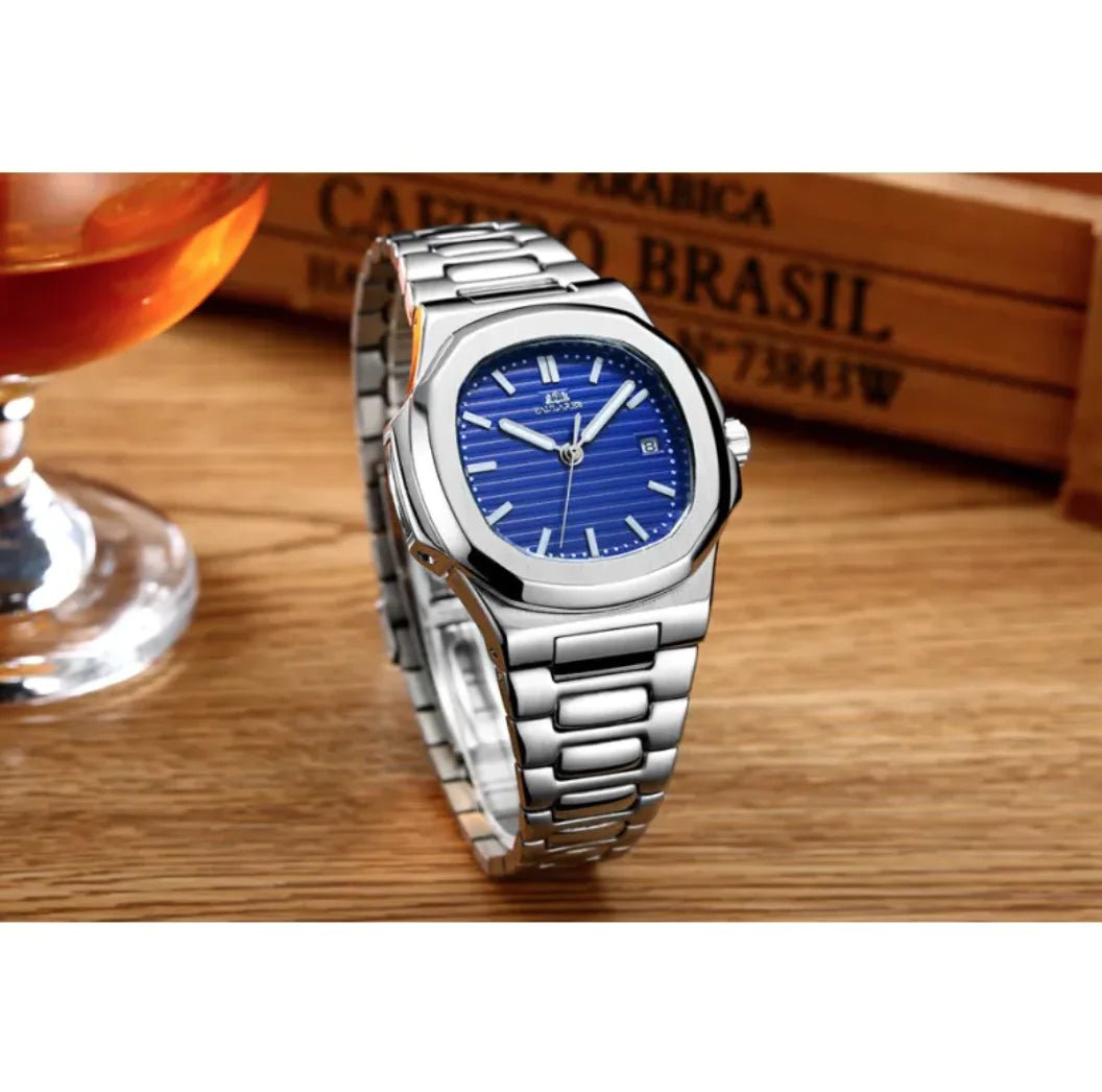 Men's Luminous Steel Band Watch - Catch Cards