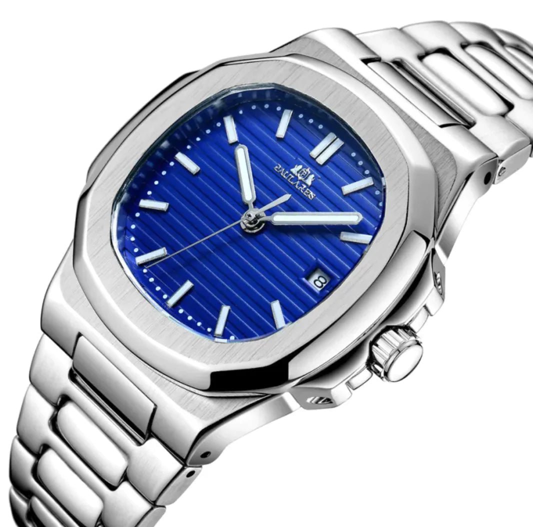 Men's Luminous Steel Band Watch - Catch Cards