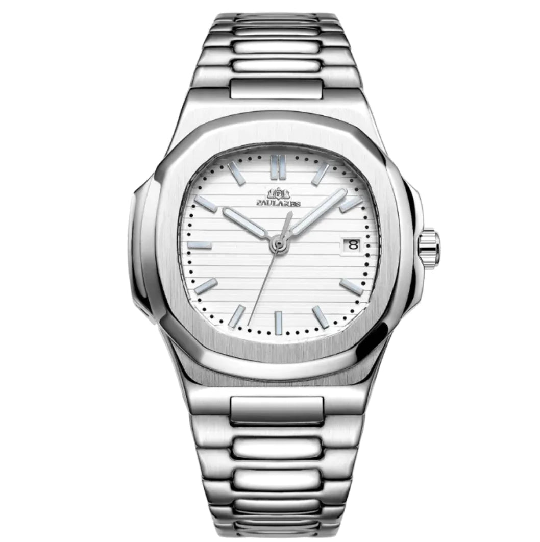 Men's Luminous Steel Band Watch - Catch Cards