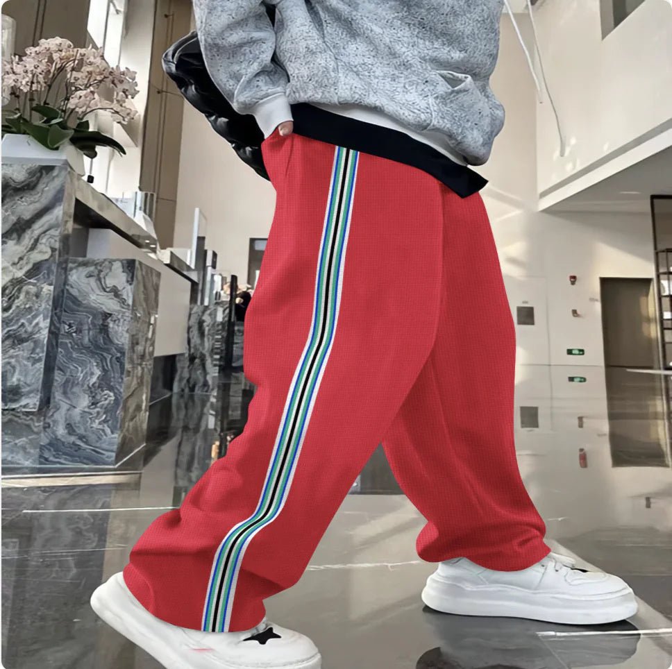 Men's Plaid Casual Sports Trousers - Catch Cards