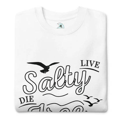 Men's Premium Live Salty, Die Free Sweatshirt - Catch Cards