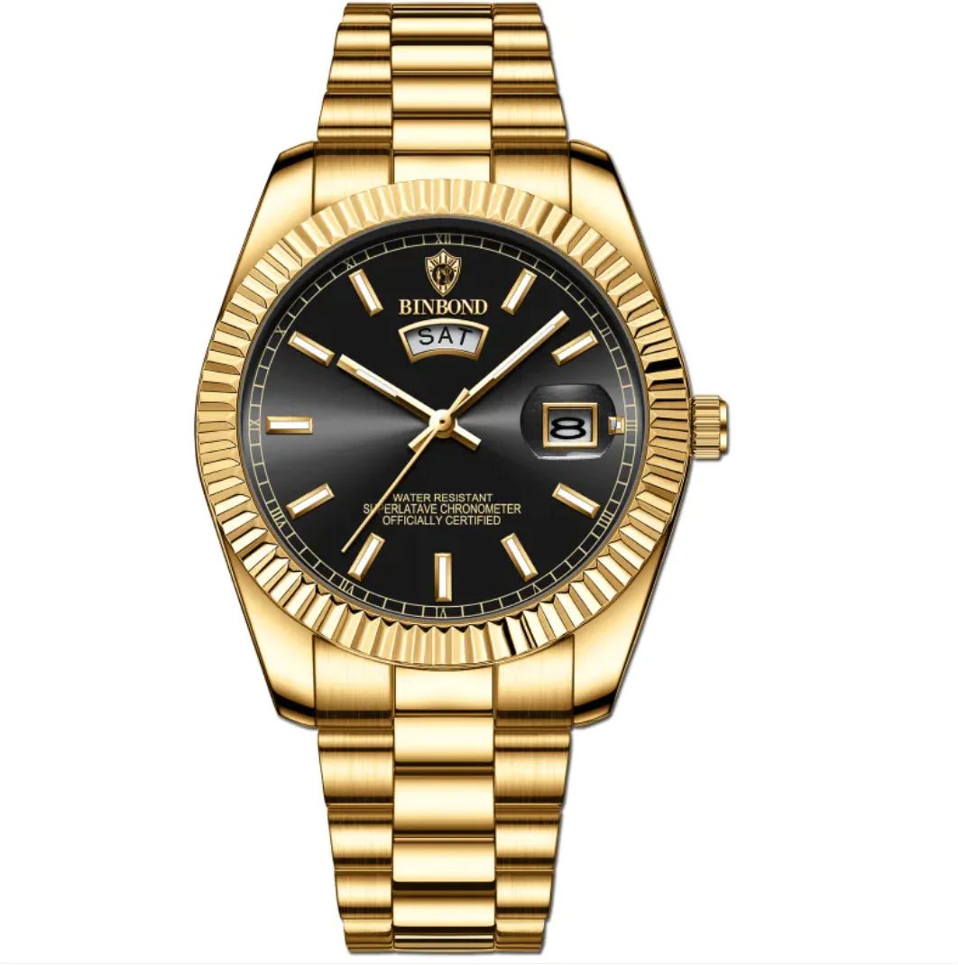 Men's Steel Belt Luminous Watch - Catch Cards