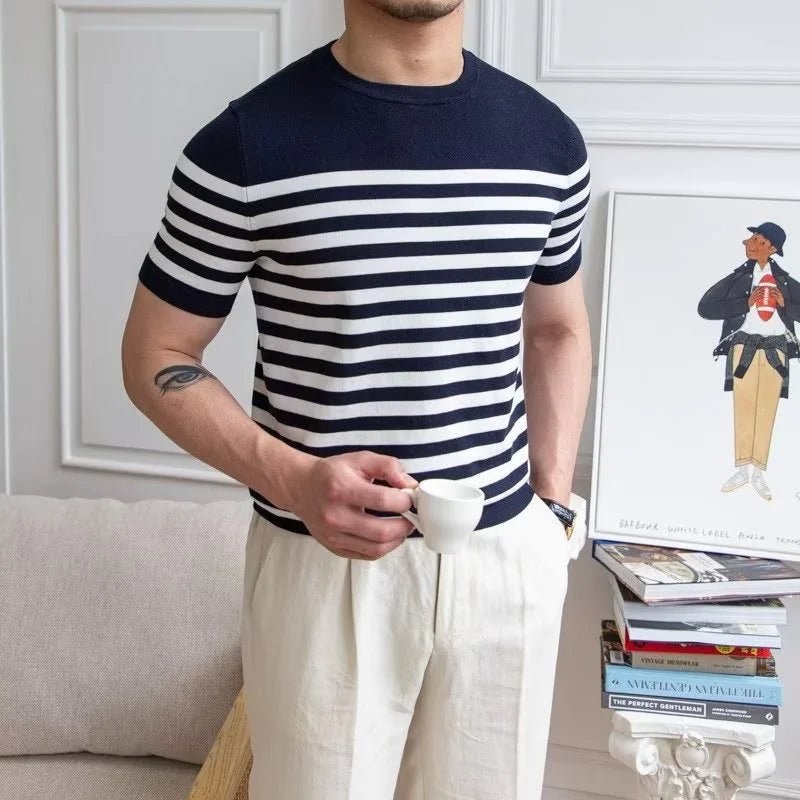 Men's Striped Short Sleeve T-Shirt - Catch Cards