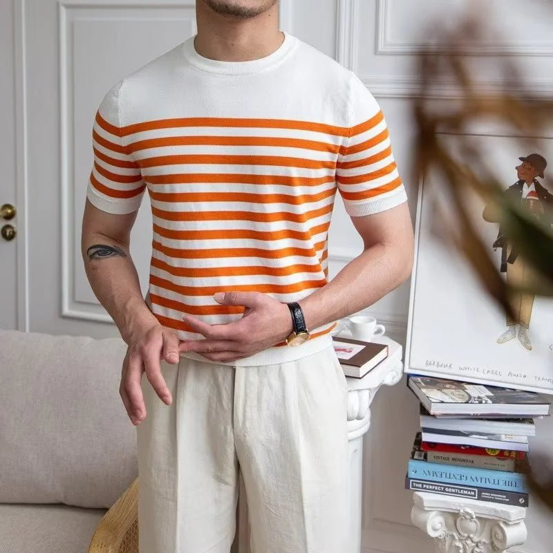 Men's Striped Short Sleeve T-Shirt - Catch Cards