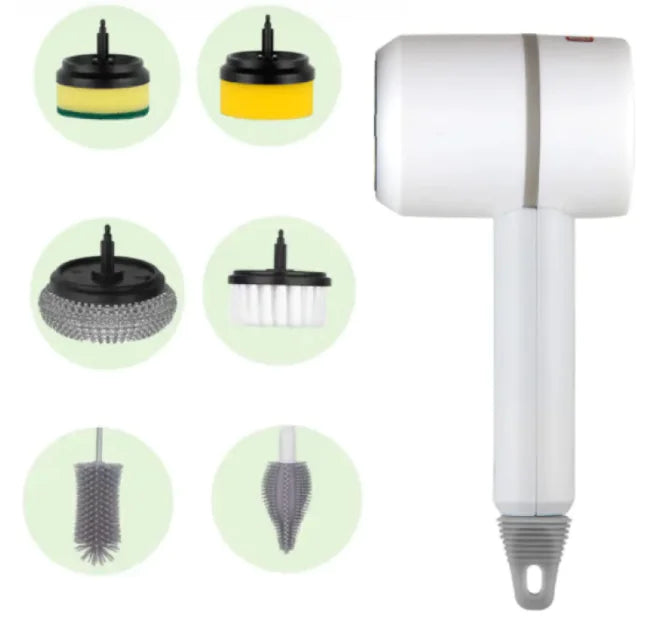 PowerScrub Electric Cleaning Brush - Multifunctional Scouring Pad WEM Support (www.WEM.support)