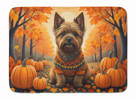 Cairn Terrier Fall Memory Foam Kitchen Mat WEM Support (www.WEM.support)
