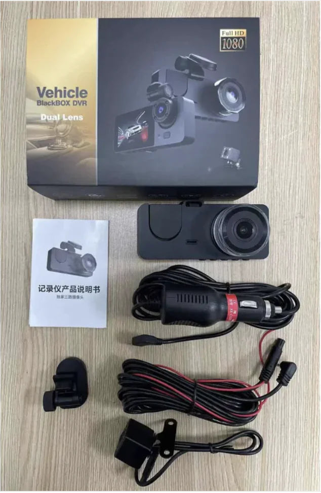 1080P HD Video Dashcam with Dual Recording WEM Support (www.WEM.support)