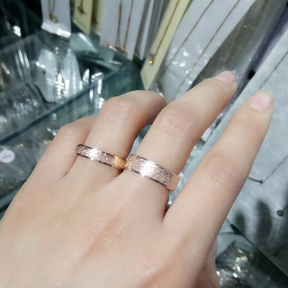 Rose Gold Color Frosted Finger Ring WEM Support (www.WEM.support)