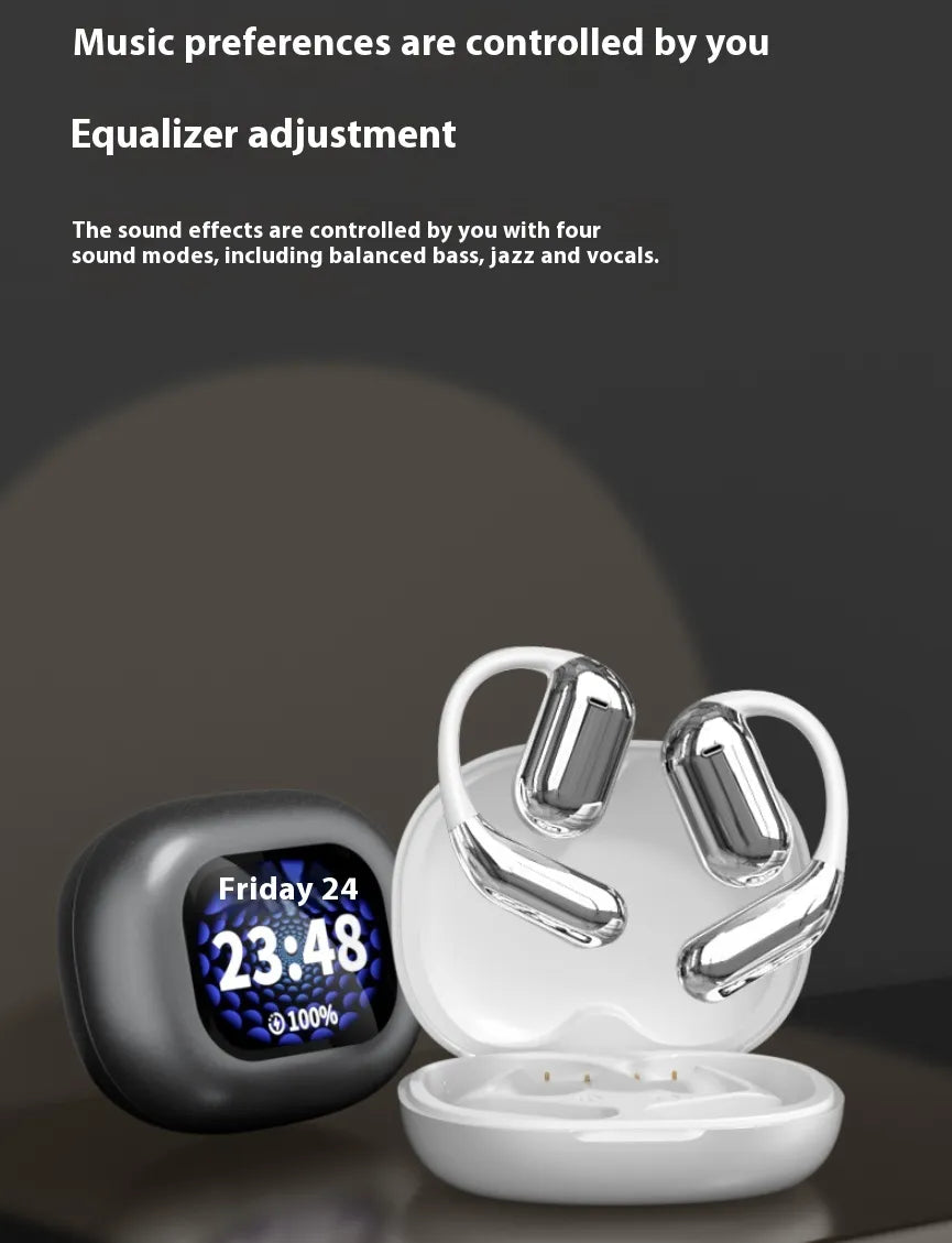 LED Display Bluetooth Ear-mounted Headset WEM Support (www.WEM.support)