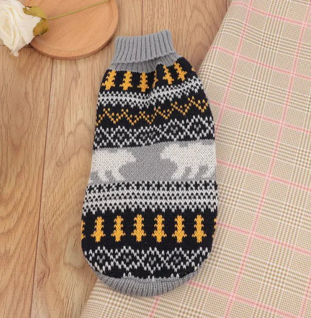 Multi Color Knitting Cat Sweater Lapel Casual - Catch Cards