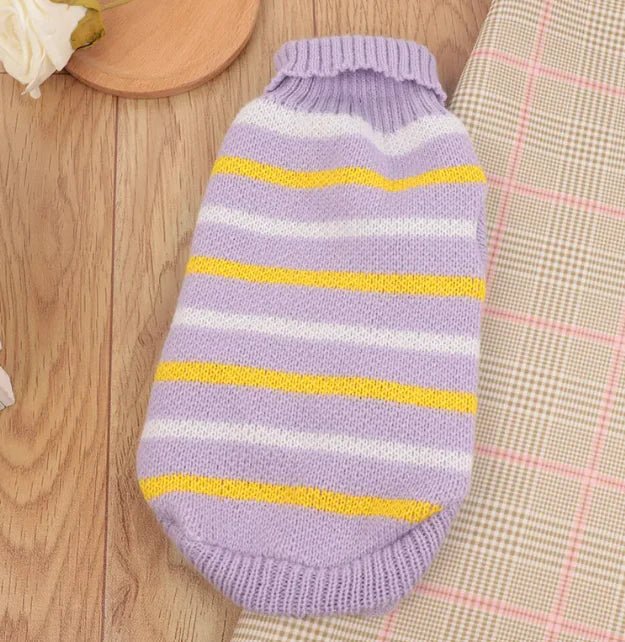 Multi Color Knitting Cat Sweater Lapel Casual - Catch Cards