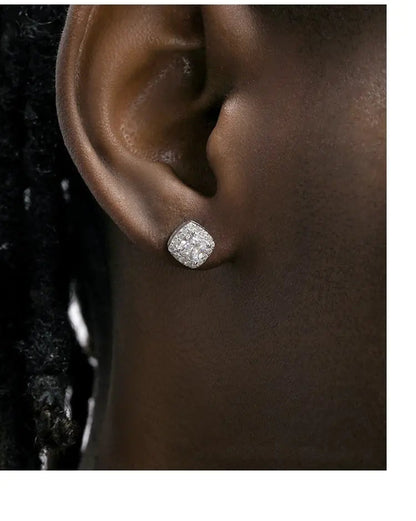 Sterling Silver S925 Diamond Rock Candy Stud Earrings WEM Support (www.WEM.support)