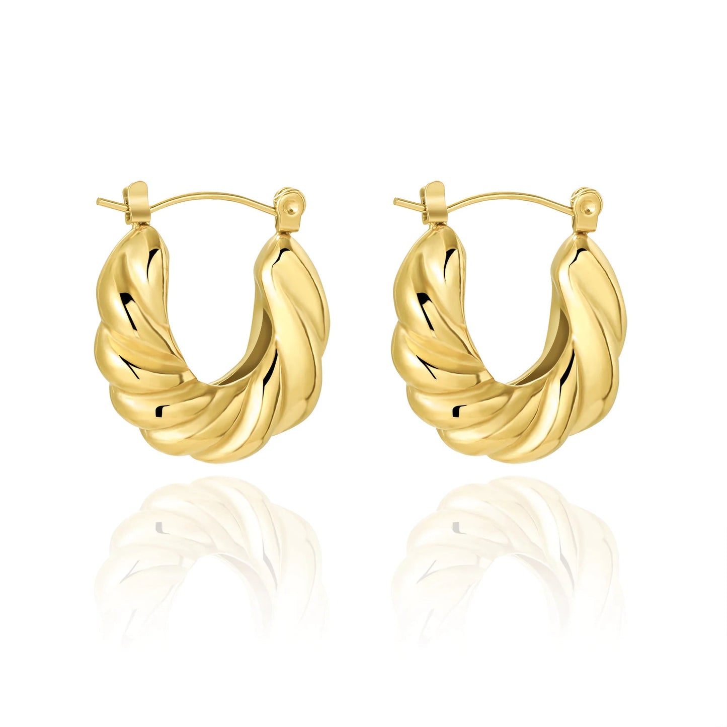 Gold-Plated Crescent Earrings HejK.com
