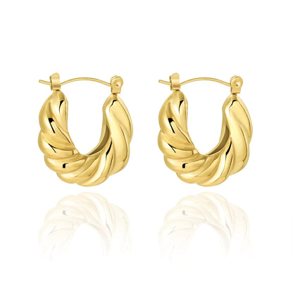 Gold-Plated Crescent Earrings HejK.com