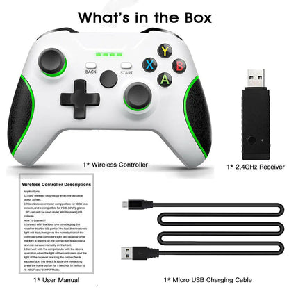 Wireless Controller For Microsoft Xbox One / S / X / E / Windows 7 8 10 PC 2.4G WEM Support (www.WEM.support)