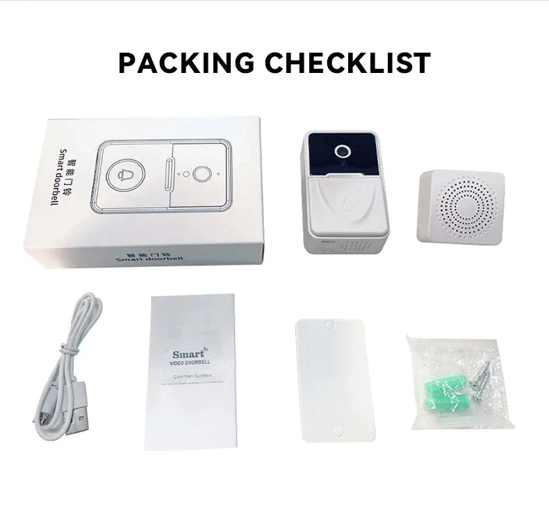 Wireless Security WiFi Smart Doorbell Intercom Video Camera Bell Chime Door Ring WEM Support (www.WEM.support)