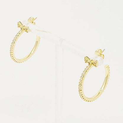 Bow On Top Hoop Earrings WEM Support (www.WEM.support)
