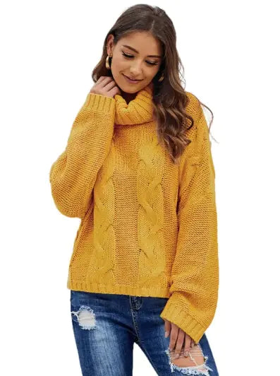 High Neck Women's Sweater WEM Support (www.WEM.support)