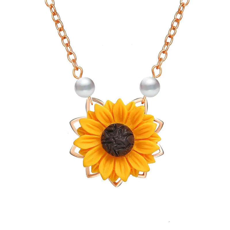 Sunflower - You Are My Sunshine Necklace WEM Support (www.WEM.support)