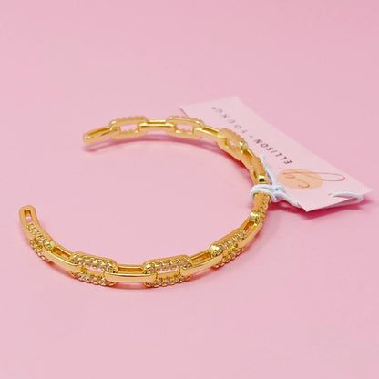 Alternatively Linked Open Bangle Bracelet WEM Support (www.WEM.support)