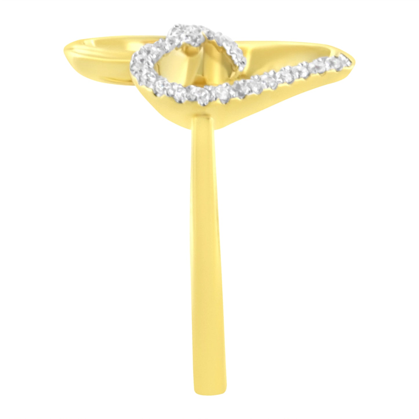14KT Yellow Gold 1/10 ctw. Diamond Heart Shape Ring (K-L, I1-I2) WEM Support (www.WEM.support)