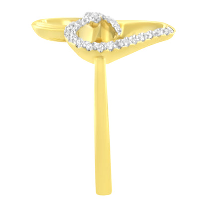 14KT Yellow Gold 1/10 ctw. Diamond Heart Shape Ring (K-L, I1-I2) WEM Support (www.WEM.support)