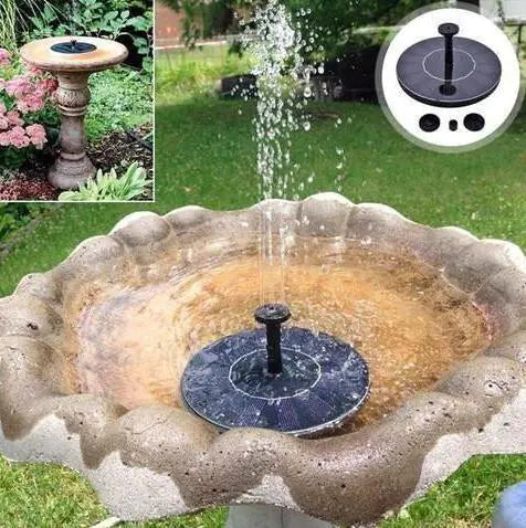 Solar Water Mercury Garden Miniature Floating Fountain WEM Support (www.WEM.support)