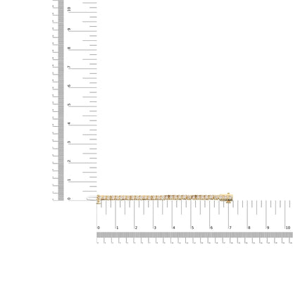 14K Yellow Gold 3.00 Cttw 4 Prong Set Round Brilliant Cut Diamond Tennis 7.25" Bracelet (J-K Color, I1-I2 Clarity) WEM Support (www.WEM.support)