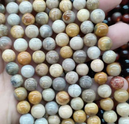 Natural Tiger Stone Powder with Amethyst and Lapis - Catch Cards