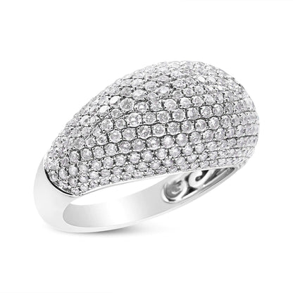 14K White Gold 1 3/4 Cttw Round-Cut Diamond Cluster Band Ring (G-H Color, SI1-SI2 Clarity) WEM Support (www.WEM.support)