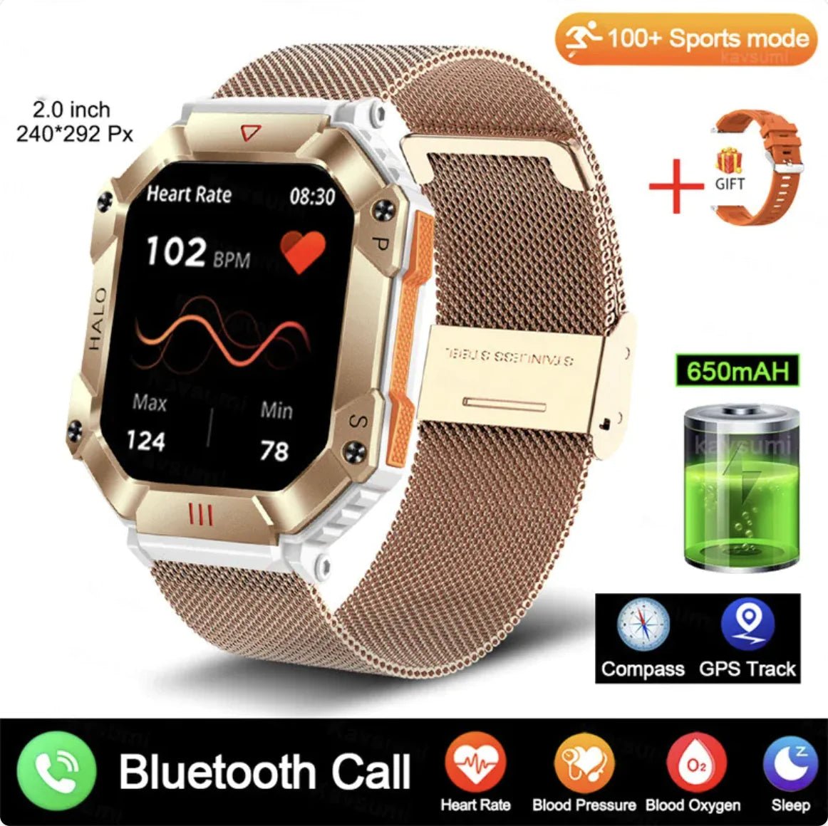 New Women's Android GPS Fitness Smartwatch - Catch Cards