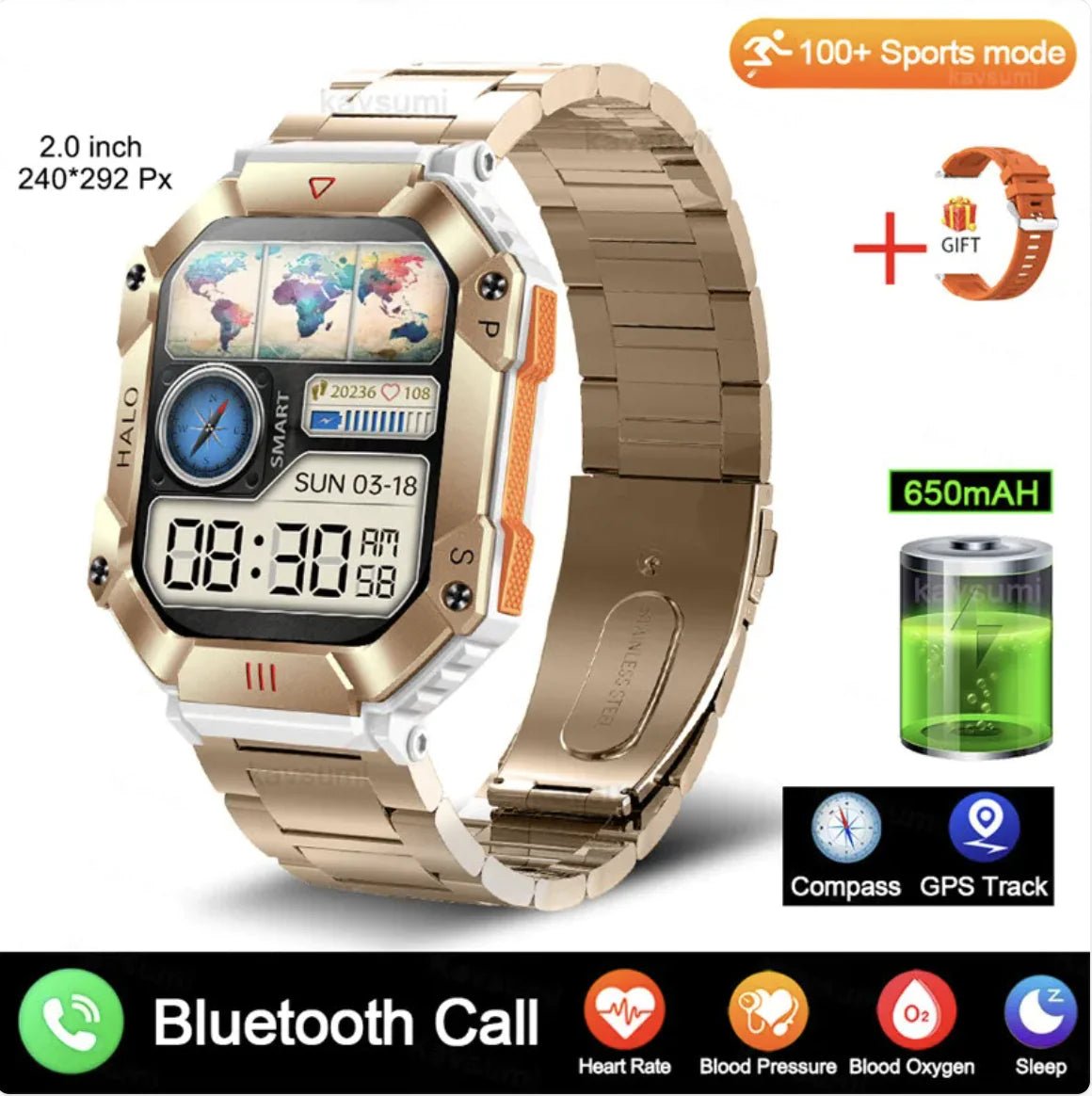 New Women's Android GPS Fitness Smartwatch - Catch Cards
