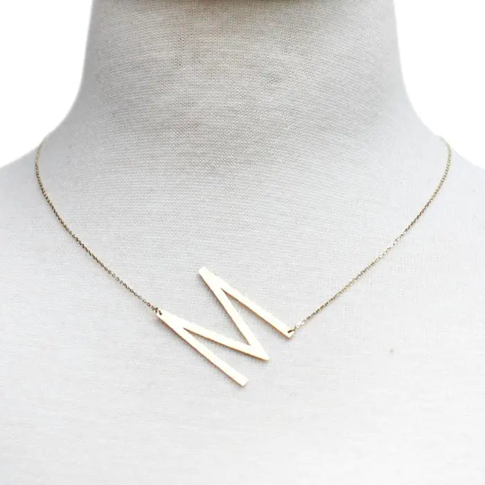 Monogram Collection Initial Necklace Prepck WEM Support (www.WEM.support)